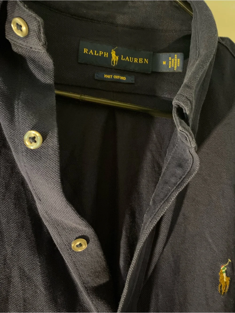 Ralph Lauren Men’s Dark Navy Button-Down Polo Shirt